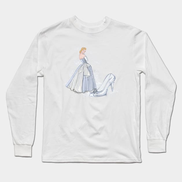 Cinderella’s Glass Slipper Long Sleeve T-Shirt by lizzielamb